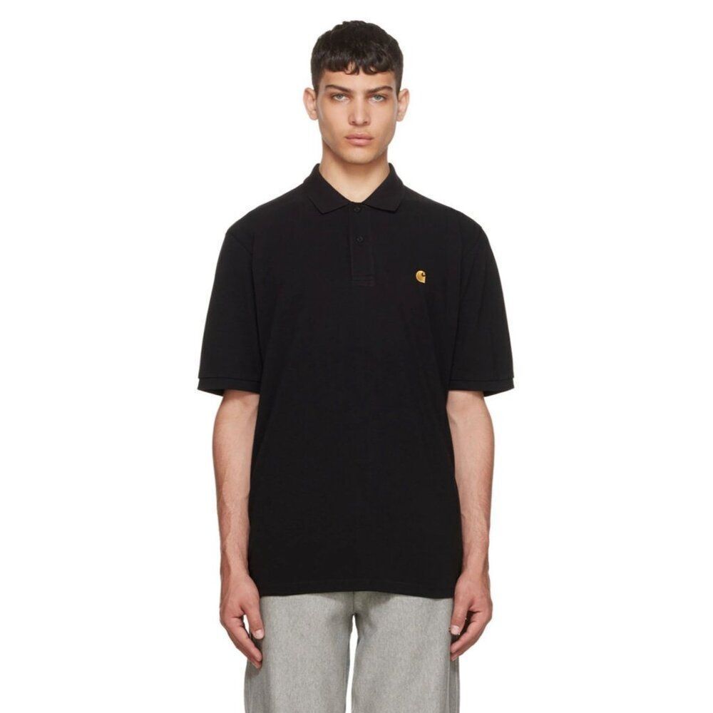 Carhartt Black Short Sleeve Men Polo Shirt Size L - Tall